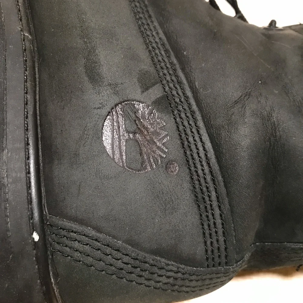 Timberland Classic Leather Boots Black Size 10 - Picture 10 of 15